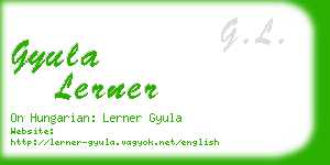 gyula lerner business card